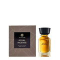 Oman Luxury Royal Incense perfume bottle and packaging on a white background